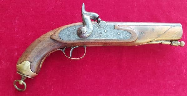 A scarce .70 cal British percussion Sea Service pistol. Circa 1840. Ref 2722